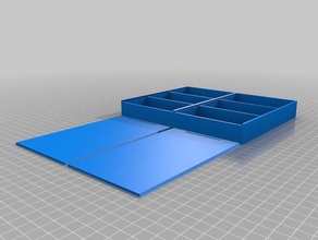 my customized stackable multi box slide lid text compartents organization 3d print model - Mito3D