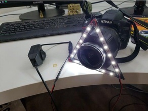 luz de la cámara anillo triángulo los accesorios d3200 filmación del led montaje tira iluminación nikon video 3d print model - Mito3D