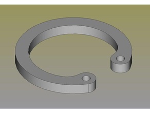 c clip anello diametro interno parametrico di freecad 3d print model - Mito3D
