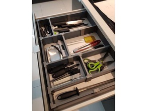 cajón organizador del sistema cocina y comedor de divisores 3d print model - Mito3D