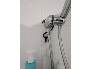 shower caddy adapter bathroom enlarger hack hook life lifehack ring s 3d print model - Mito3D