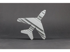 flip dokunmatik gökyüzü metin sanat uçak kombinasyonu Bay yazıcı çevirin gökyüzüne dokun 3d print model - Mito3D