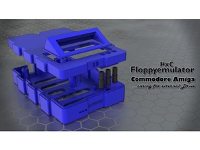 hxc floppyemulator boîtier le bricolage amiga floppy emulator rétro 3d print model - Mito3D