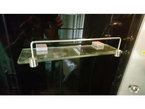 sanotechnik shower cabin shelf holder bathroom glass bracket accessories technic 3d print model - Mito3D