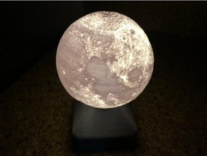 lua globo lâmpada de led decoração mundo a 3d print model - Mito3D