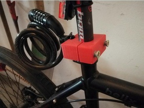 fahrradschloss-halterung bicycle lock mount sport & outdoors attachment fahrrad replacement schloss 3d print model - Mito3D