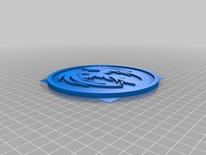 phoenix logo coins & badges blazing coin makercoin 3d print model - Mito3D
