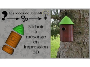 nichoir oiseaux pajarera al aire libre y jardín de aves pájaro casa creado freecad diy hecho en 3d print model - Mito3D