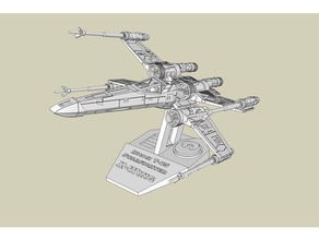 x-wing t-65 stand toy & game accessories star wars xwing 3d print model - Mito3D
