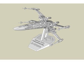x wing t70 stand toy & game accessories star wars xwing 3d print model - Mito3D