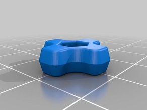 m3 nyloc nylon locking nut thumbscrew parts 3d print model - Mito3D