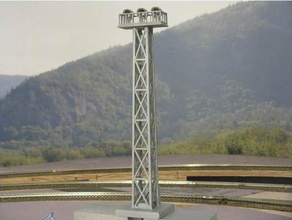 ho scale 68' yard light tower buildings & structures 3d print model - Mito3D