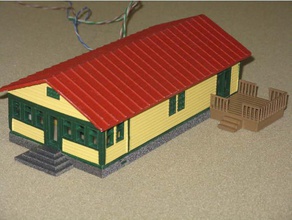 ho scale ranch Haus-deck Gebäude & Strukturen 3d print model - Mito3D