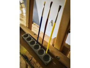 tavolozza pennello vassoi titolari strumenti di disegno art strumento d'arte portaspazzole la vernice titolare vassoio pittura 3d print model - Mito3D