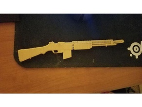 fucile automatico browning sculture marrone libero la pistola modello obj rif replica il giocattolo legno 3d print model - Mito3D