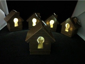 light up house keyring electronics battery circuit home led miniature small tiny 3d print model - Mito3D