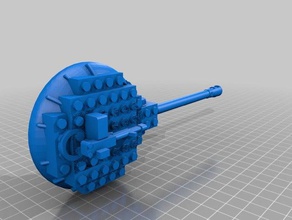 lego tank is3 turret 3d print model - Mito3D