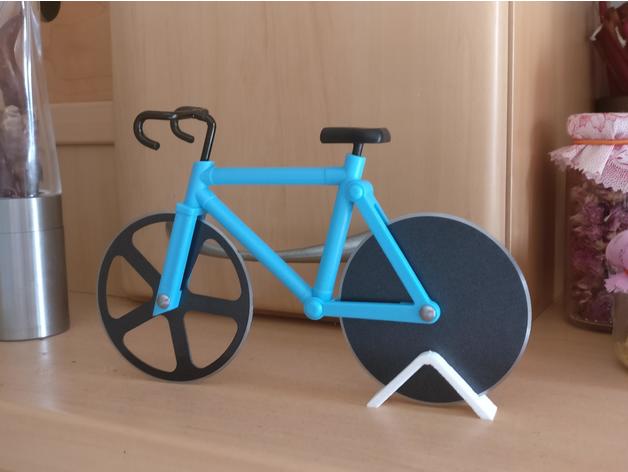 simple stand pizza cutter bike hobby 3D print model - Mito3D