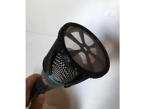 shure beta87a pop filter music beta87 condenser mic microphone studio 3d print model - Mito3D