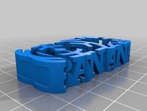 texte flip minion - banane art forme d'art la les minions m imprimante 3d print model - Mito3D