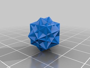 compound 5 cubes math cube polygon polyhedra 3d print model - Mito3D