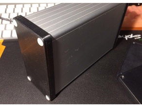 hammond caso 1455n1602 de ponta simples eletrônica extrusão alumínio tampa 3d print model - Mito3D