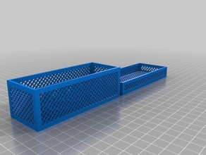 evelyn lattice caixa recipientes personalizado 3d print model - Mito3D