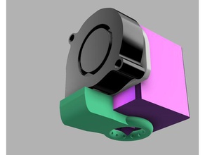 tronxy x1 filament cooling blower fan holder 3d printer parts addon mod modification nozzle support tronxyx1 3d print model - Mito3D
