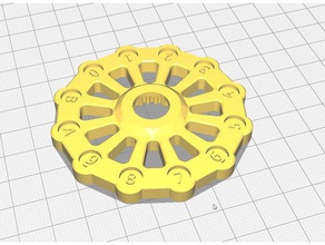 cr-10 precisão de nivelamento botão anexo 18teeth 12graduation Impressora 3d peças 3d print model - Mito3D