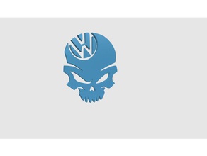 volkswagen skull logo 3d printing 3d print model - Mito3D