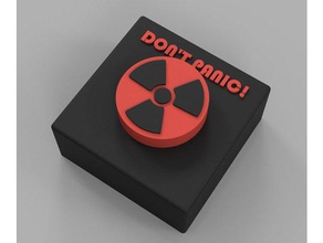 don't panic nuclear button office pushbutton 3d print model - Mito3D