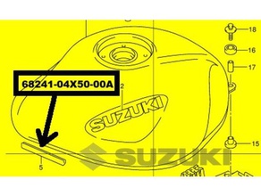 suzuki tanque de combustível moldagem 68241-04x50-00a a indústria automotiva criado freecad bandit 3d print model - Mito3D