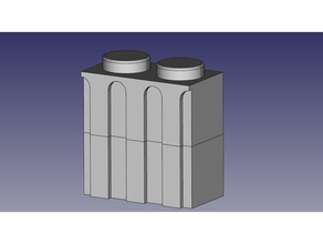 triglifo juguetes de construcción exin castillos 3d print model - Mito3D