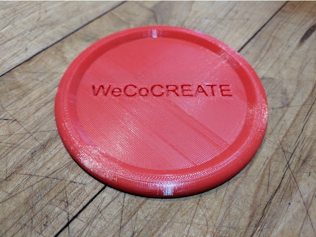 90mm coaster containers drink text 3D print model - Mito3D