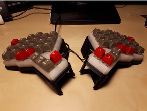 teclado ergonómico de crocodox 2 matías interruptores equipo erogonomic mano con cable chorlito portable qwerty split la taquigrafía 3d print model - Mito3D