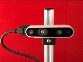 intel realsense d435 support de caméra openbuilds 20x20mm extrusion la robotique 3d print model - Mito3D