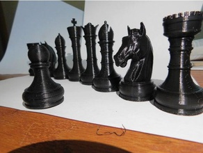 chess set pawn pieces 3d print model - Mito3D