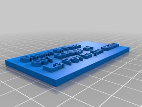 test stamp customized 3d print model - Mito3D