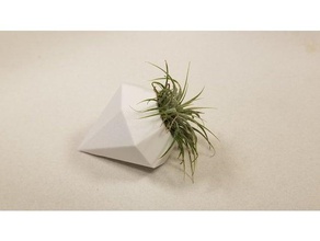 8 côte de diamant l'air la plante en pot décor personnalisé 3d print model - Mito3D