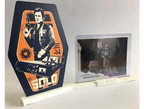 solo single card display - r5-232 3d printing stand star wars trading 3d print model - Mito3D