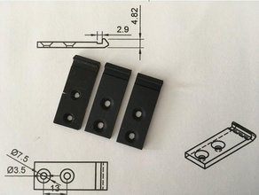 dual p 42 turntable hinge clip electronics replacement 3d print model - Mito3D