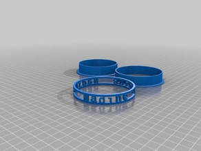 il mio personalizzato rotazione del testo bracciale bracciali su misura 3d print model - Mito3D