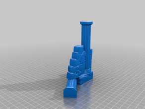 stone pillar wall 3 piece toy & game accessories 28mmscale terrain wargames wargame warhammer 40k fantasy 3d print model - Mito3D