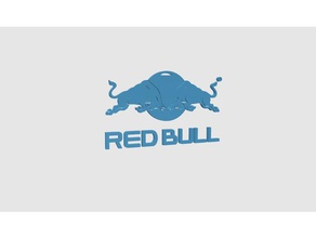 logo de red bull La impresión en 3d el logotipo 3d print model - Mito3D