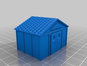simple shed 3d printing building train 3d print model - Mito3D
