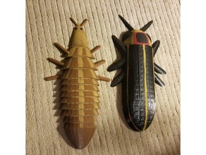 firefly larva de besouro animais erro fogo voar vaga-lume inseto lightning bug 3d print model - Mito3D