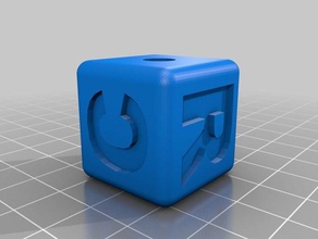 low vision lcr dice 3d printing left center right 3d print model - Mito3D
