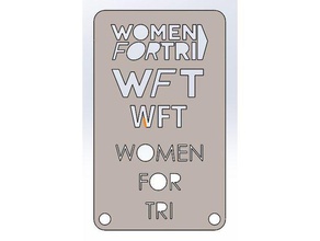 women tri tri-tat wft marker stencil sport & outdoors swim bike run triathlon tat 3d print model - Mito3D