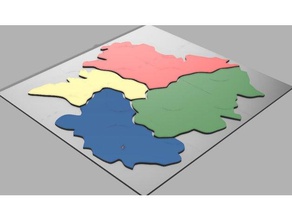 galizia puzzle 9x9 i Mappa in 3d il galiziano una mappa mappe di 3d print model - Mito3D