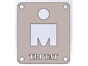 m-dot tri-tat marker stencil sport & outdoors iron man triathlon 3d print model - Mito3D